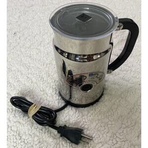 Nespresso Model 3192 Aeroccino Milk Frother Stainless Steel ☆Tested & Working